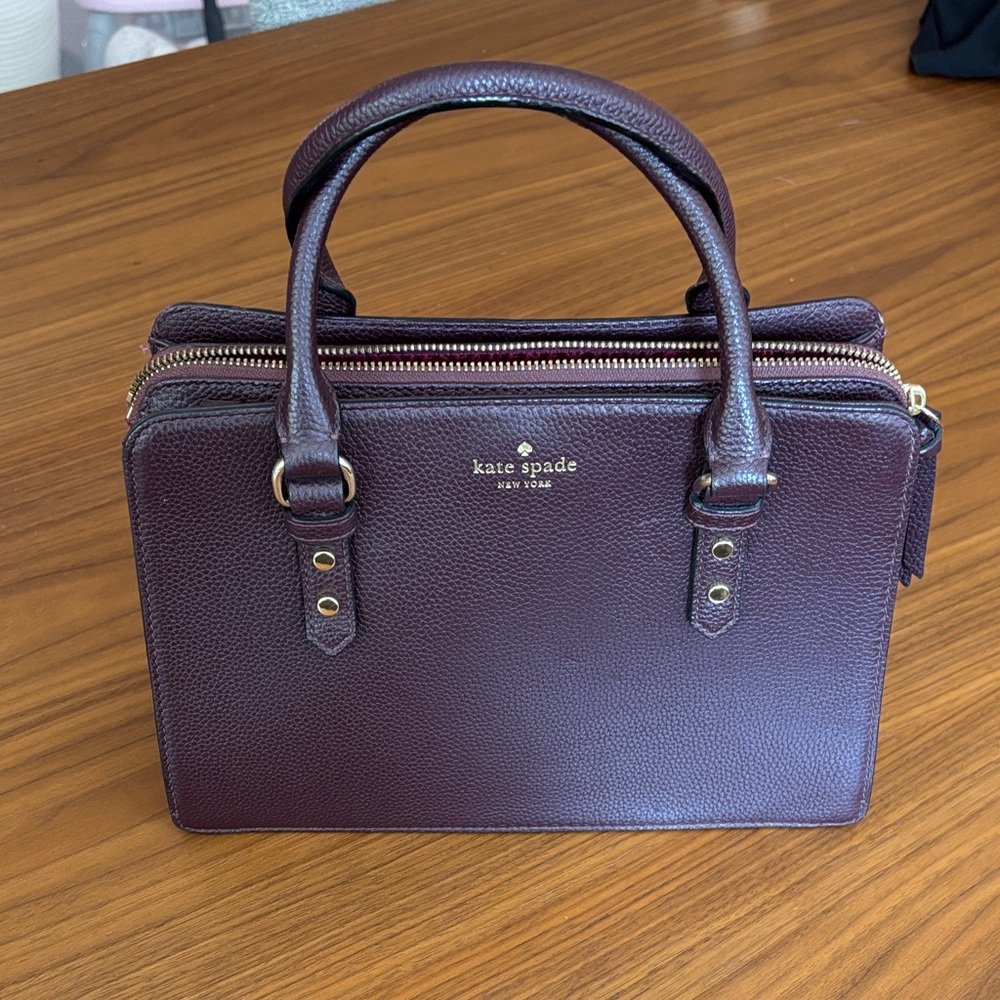 Kate Spade Deep Purple Leather Satchel